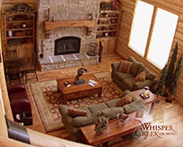 Whisper Creek Log Homes Fireplaces