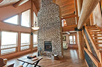 Whisper Creek Log Homes Fireplaces